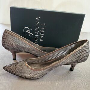 Adrianna Papell Lois Dress Pump - Gunmetal Honeycom - US 8.5M